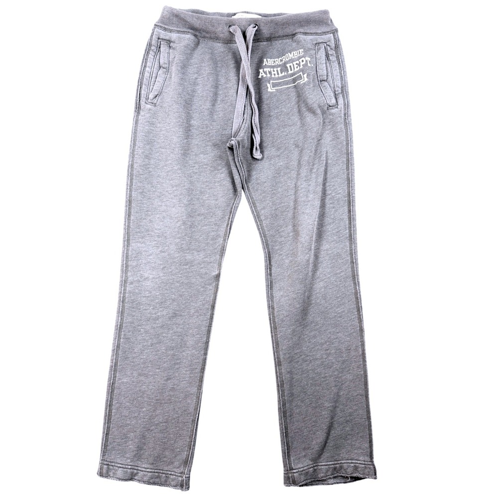 Abercrombie & Fitch Athl Dept Gray Sweatpants XS Straight Leg Drawstring Lounge